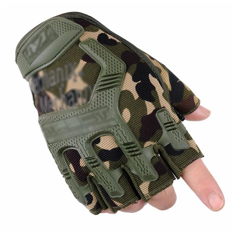 Military Half-Finger Tactical Gloves, Men Summer Outdoor Sports Fitness Cycling Fingerless Gloves