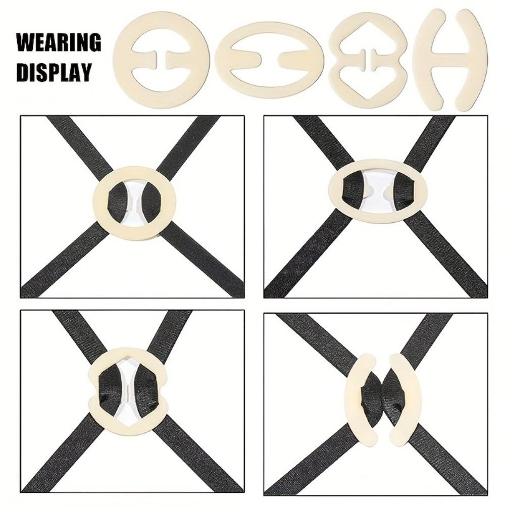 12 шт. Невидимые зажимы для бретелей бюстгальтера, нескользящие пряжки скрывают бретели бюстгальтера для создания образа без бюстгальтера.