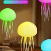 Smart Color-Changing Sound-Activated Jellyfish Lamp Floating Tentacles Creative Mood Sensor Night Light with Plastic Base