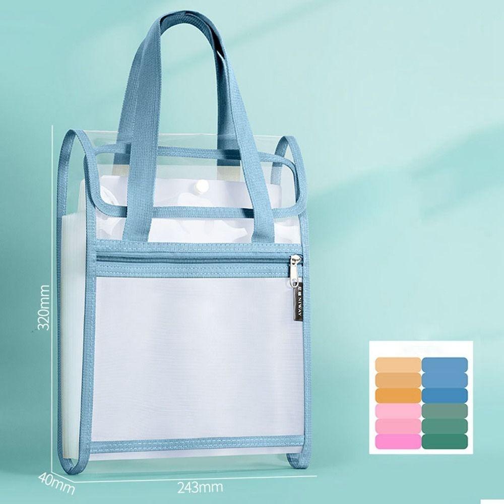 13 Layer Transparent File Bag PET Data Storage Bag New Document Storage Pouch