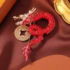 Мужская брошь 'Китайский Зодиак Дракон': Властный формальный аксессуар-корсаж с бриллиантами