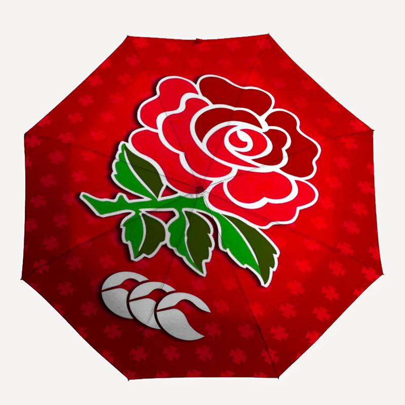 England Rugby Theme Automatic Umbrella, Lightweight & Portable, 8 Rib, Perfect for Outdoor Travel, Birthdays, Christmas, Gifts.
