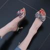 Sandals With Bow Heeled Shoes for Women Non Slip Vip Slides Korea Style New Collection 39 2025 Trend Summer Sale Woman Slippers