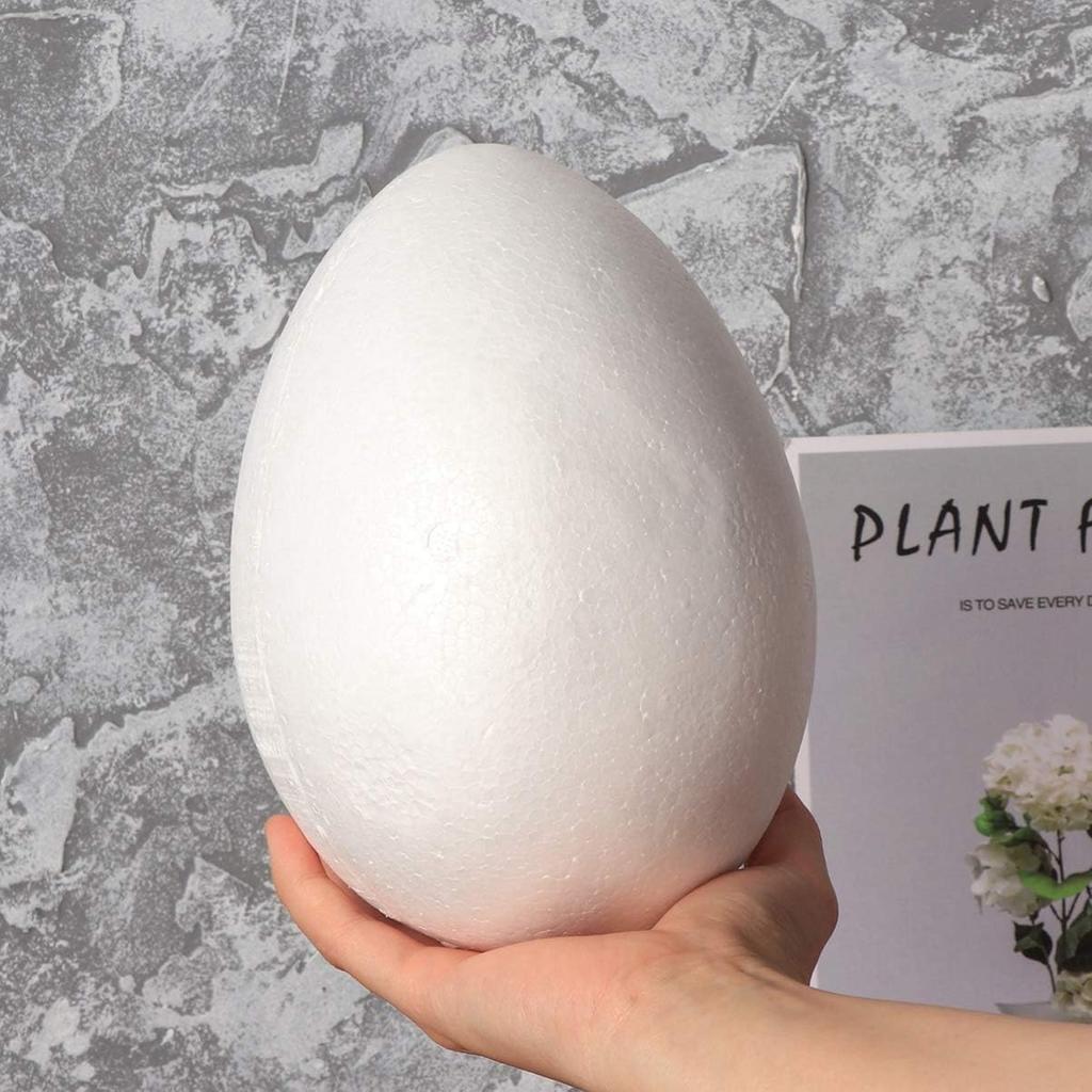 GANAZONO Пасхальные яйца 2 шт. Белые поделочные яйца Гладкие Пасхальные поделочные пенопластовые яйца Пенопластовые шарики для Весенней Пасхальной Рождественской DIY-декорации 20 см Детские уличные игрушки