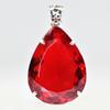 Brazilian Red Topaz 107.35 Ct Pear Cut Natural CERTIFIED Gemstone Silver Pendant MY.PD-85-NS