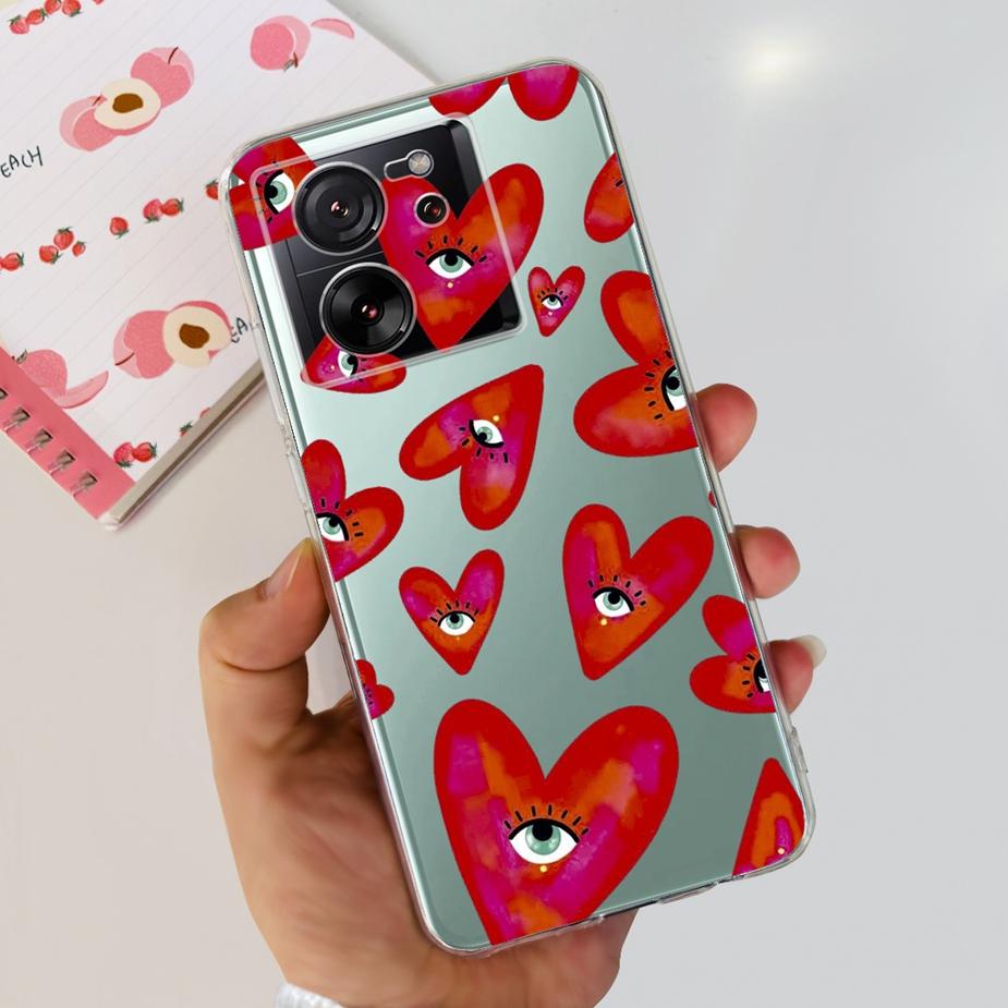 Чехол для Xiaomi 13T Pro Роскошная окрашенная задняя крышка Прозрачный силиконовый чехол для телефона Для Xiaomi Mi 13T Pro 13TPro Мягкие чехлы Сумки 6.67''