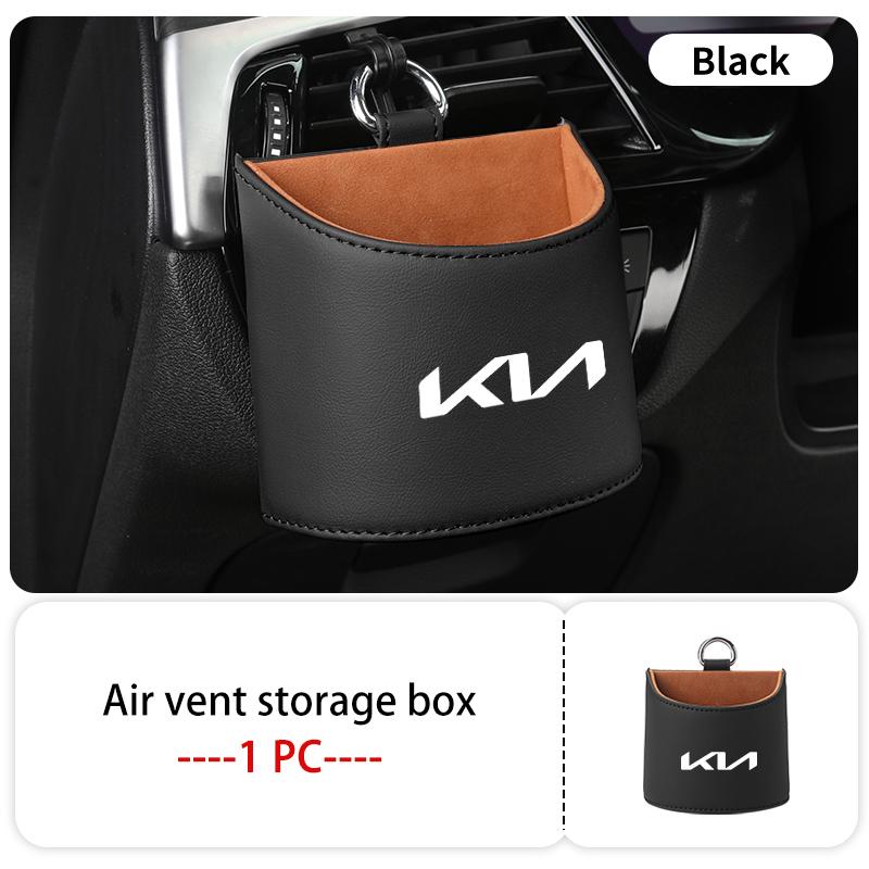 GWXN5 Car Air Vent Outlet Storage Bag Door Side Key Storage Box For KIA K5 K2 Optima Soul Spectra Niro Cadenza Sephia Carens