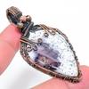 Dendrite Opal Handmade Copper Wire Wrap Jewelry Pendant 2.68" O3H92