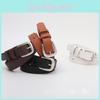 Needle Silver Womens Buckle Slim Belt Premium Minimalist Accessory Versatile