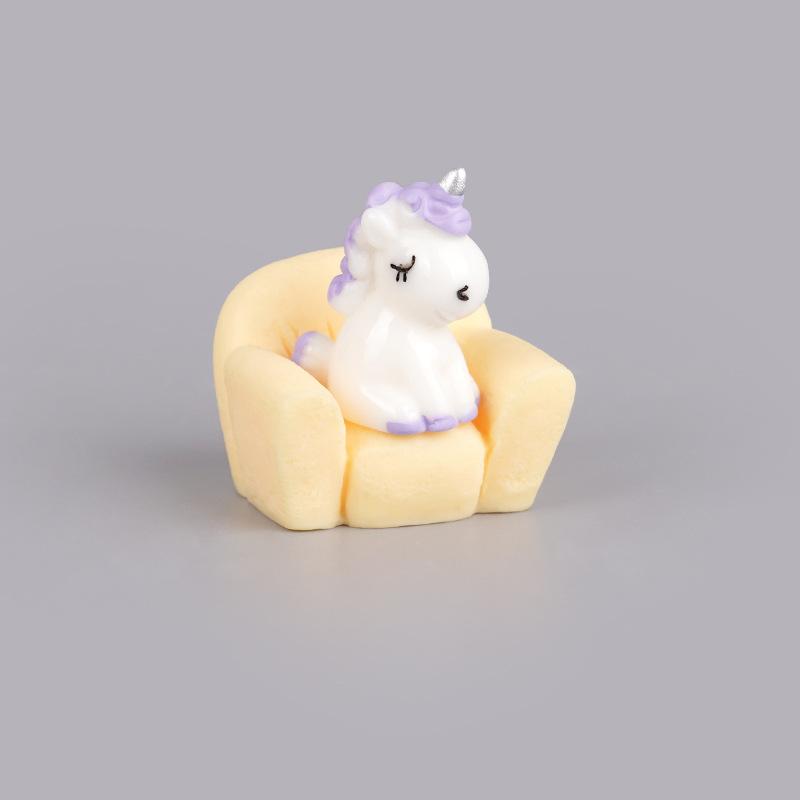 Creative Cartoon Mini Cute Small Sofa Unicorn Desktop Creative Small Ornament Seat Children Play House Toys