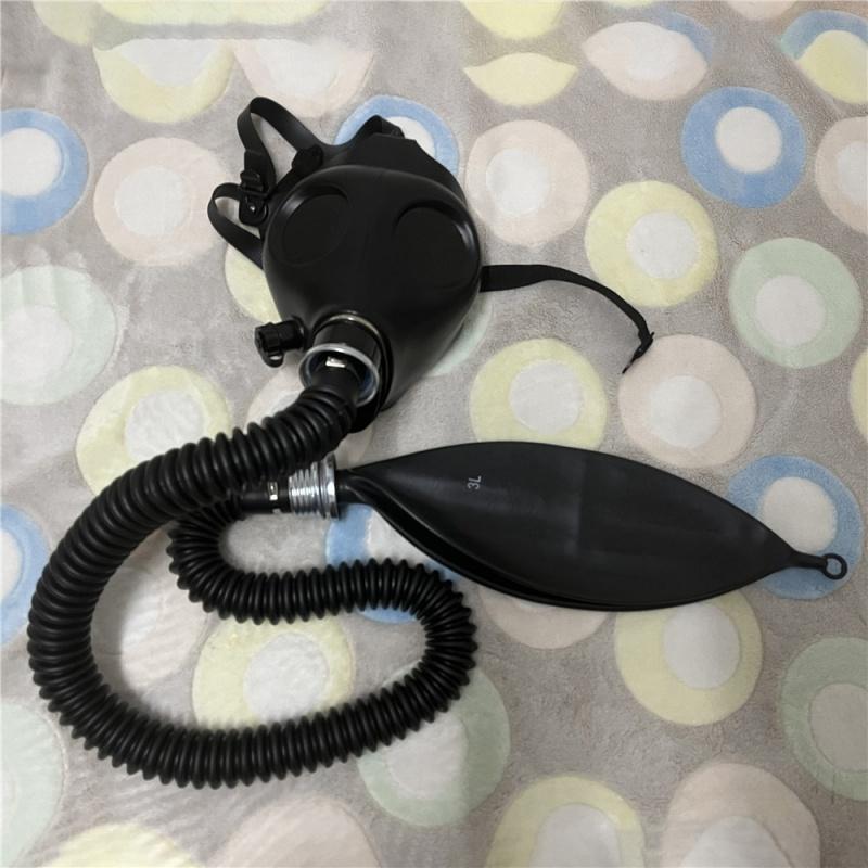 Половина лица, силикагель, противогаз, фетиш, латексный дыхательный мешок, резиновая трубка, аксессуар, модный головной убор SM Conquer, удушающий головной убор, косплей