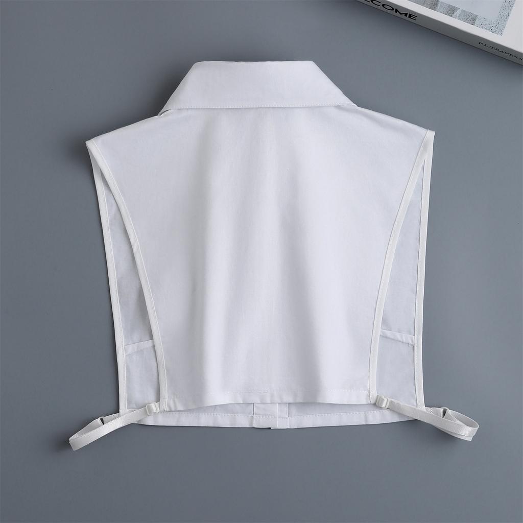 Секунды, чтобы стать красивой девушкой Лепесток Поддельный воротник Игривая и милая белая хлопковая рубашка Поддельный воротник