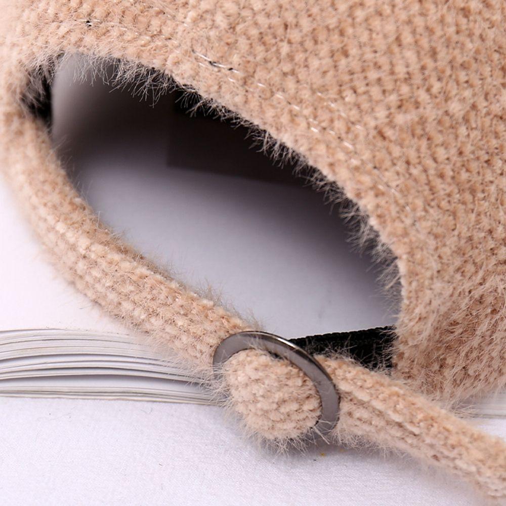 Hats Hip Hop Autumn And Winter Letter Embroidery Hats Korean style Hats Baseball Caps Lamb Wool cap
