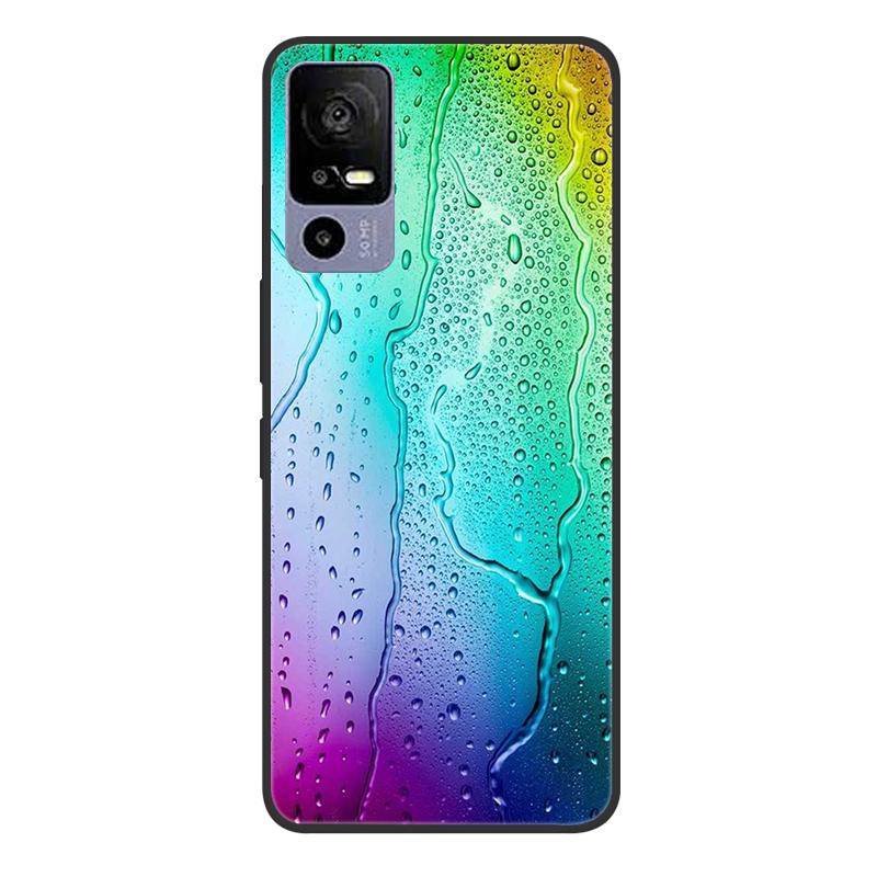 For TCL 40R 5G T771A Case Painted Soft Black Silicone Bumper Phone Cover for TCL 40 R 5G 6.6" Case TCL40R 40R Etui Coque Fundas