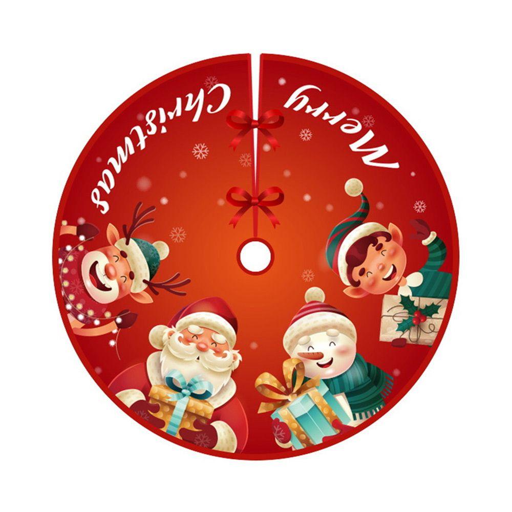 Santa Elk Happy New Year Party Decoration Christmas Trees Skirt Party Decor Apron Xmas Floor Cover