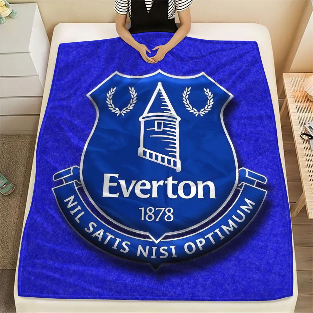 1PC Everton F.C Patterned Flannel Blanket Suitable For All Seasons for Home Decor Warmth and Comfort Gifts Holiday Present