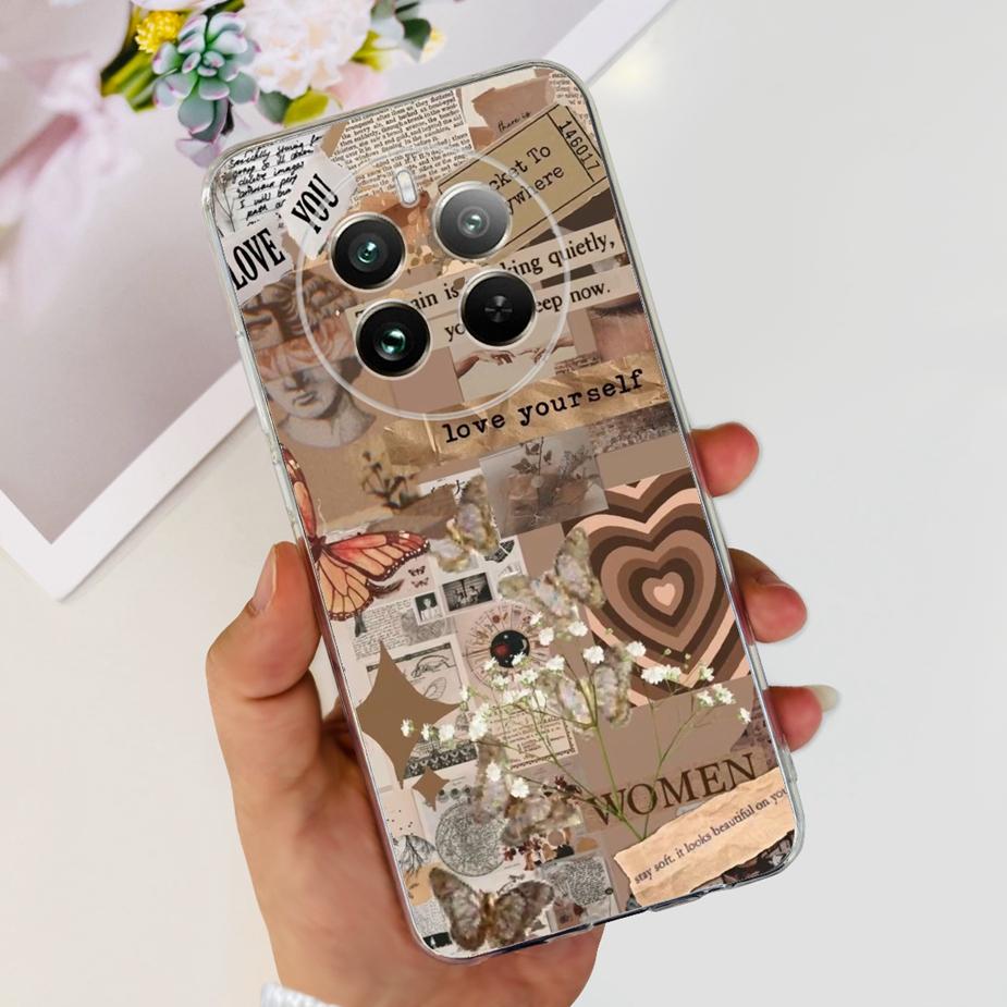 Чехол для Realme 12 Pro Plus Новый Модный Расписной Чехол Прозрачный Силиконовый Мягкий ТПУ Чехол для Телефона Для Realme 12 Plus Realme12 Pro + Корпус