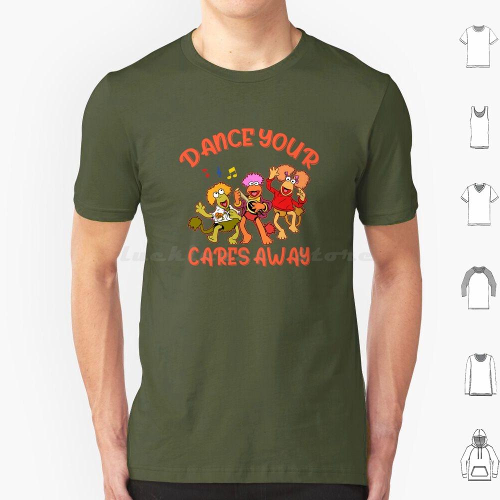Fraggle Rock T Shirt Cotton Cool Tee Fraggle Boober Wembley Gobo Mockey Dance Your Cares Away Doozer 80s Tv Show Retro Music