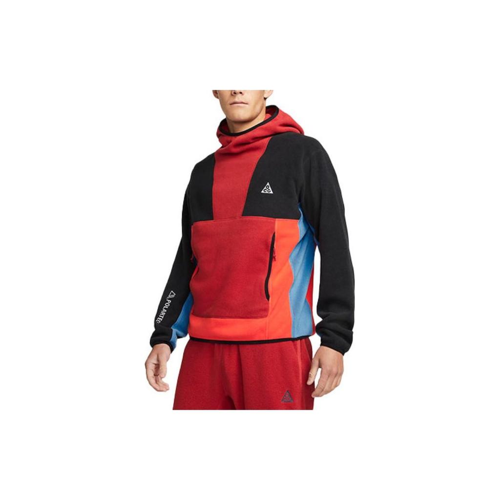 Nike ACG Polartec Wolf Tree Флисовая мужская толстовка с капюшоном Красный CV0643-671