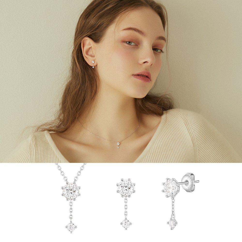 Набор ожерелье и серьги Whitemond (Комплект-J0-1100)