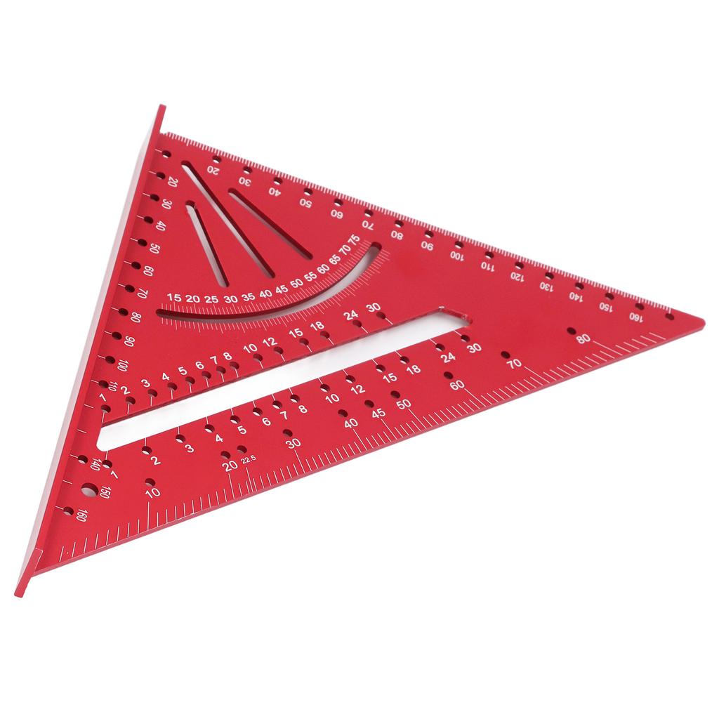 Алюминиевая треугольная линейка Прозрачные точные шкалы 30 градусов 45 градусов 60 градусов Метрическая 90 градусов Линейка с прямым углом для