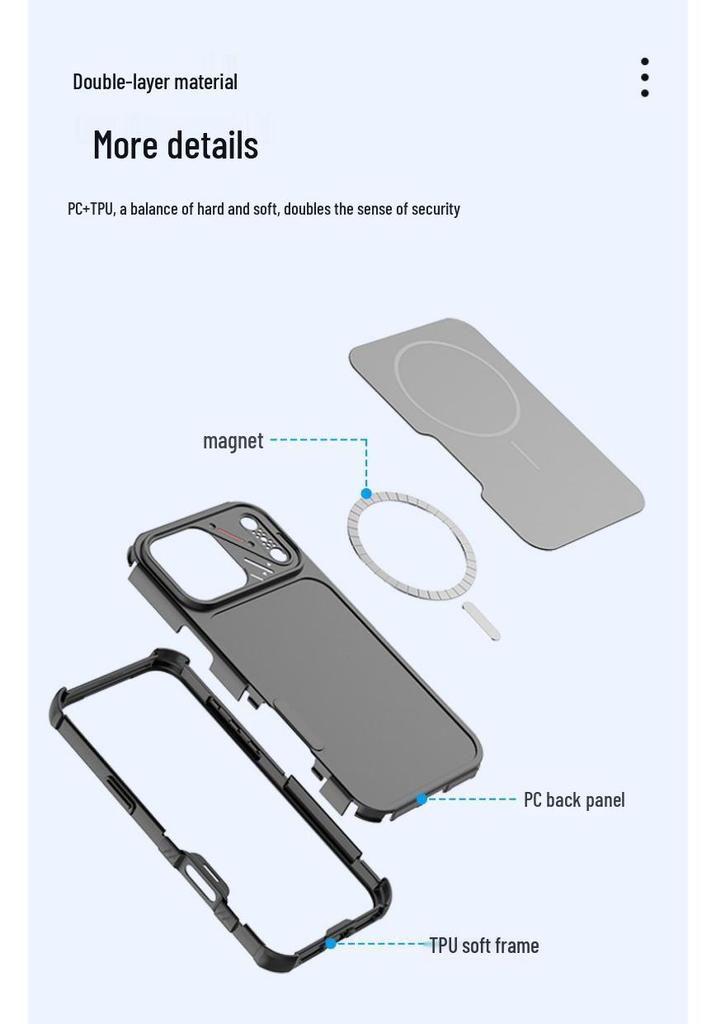 Магнитный чехол с защитой от падения и подушками безопасности для Samsung S25/S26 Ultra - Защитный чехол