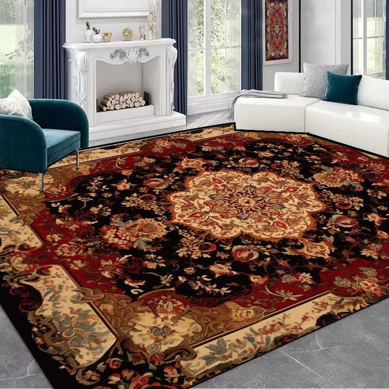 Классические ковры бохо большого размера для гостиной, нескользящий коврик для пола, ковер большой площади для спальни, моющийся, украшение комнаты, домашний ковер