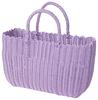 Murataya Vinyl P.P. Jumbo Basket Bag, Purple, Approx. 44 X 16 X 32cm (Approx. 48cm To Handle), 9689