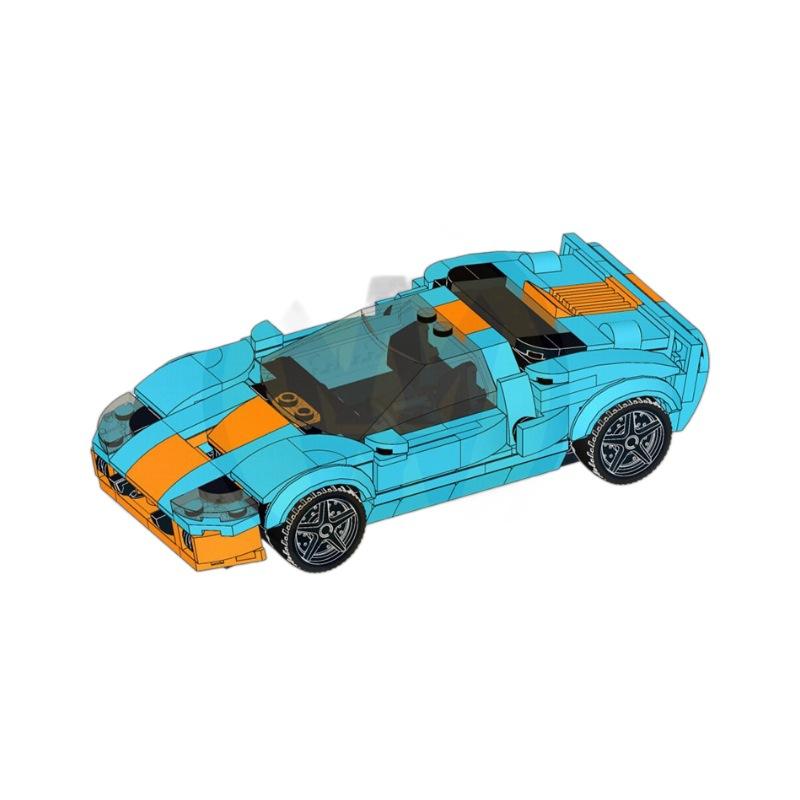 Автомобиль из Строительных Блоков Спортивный Автомобиль GT 40 8x8 Сетка Мальчик Игрушка Подарок