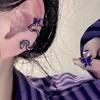 Преувеличенная Асимметричная Клипса-Кафф Змея Обвивающая Серьга для Женщин Мужчин Панк Хрящ Сплав Серьги Бабочки Ювелирные Изделия Подарки