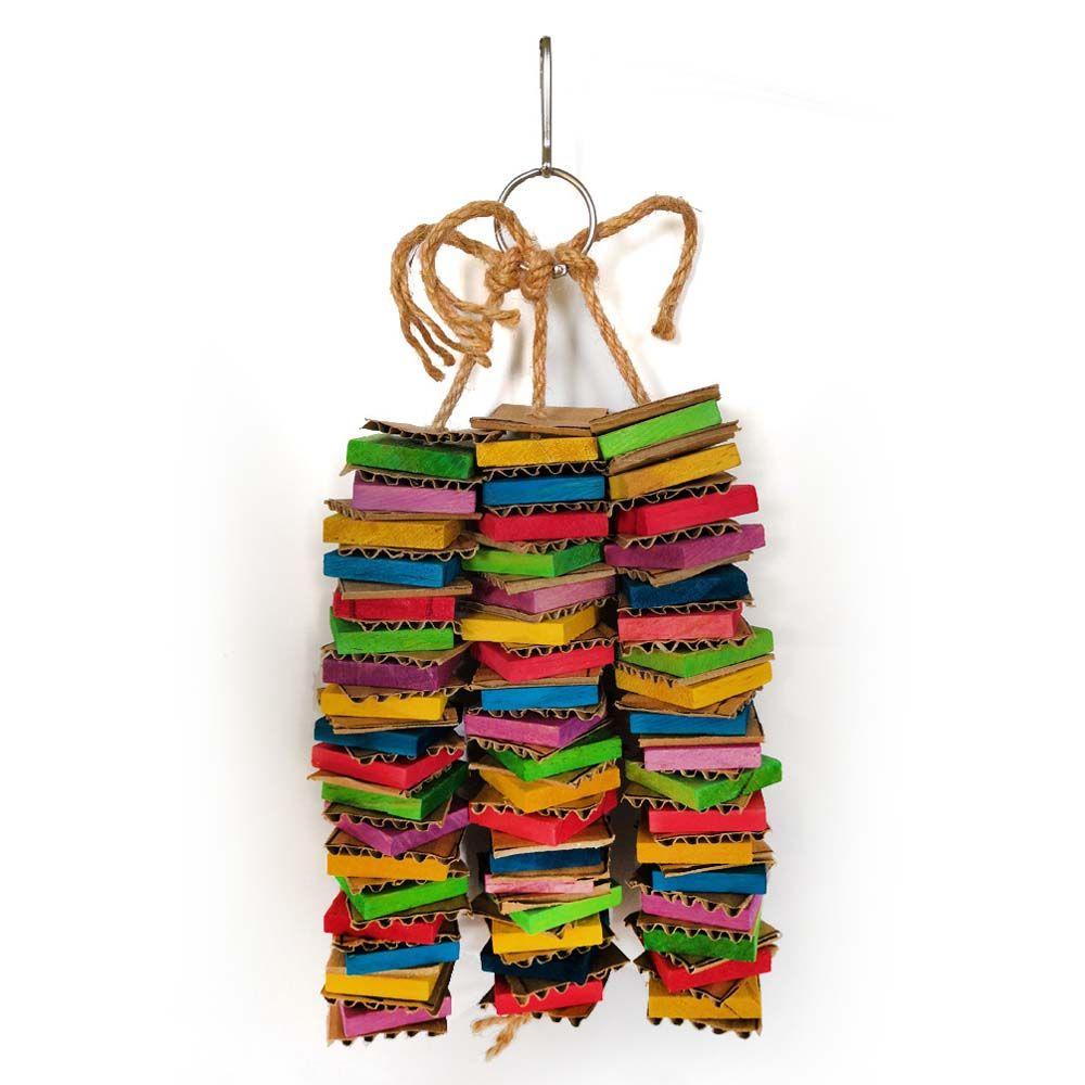 Parrots Block Knots Swing Bird Supplies Parrot Chewing Toy Wooden Block Bite Toys Parrot Toys