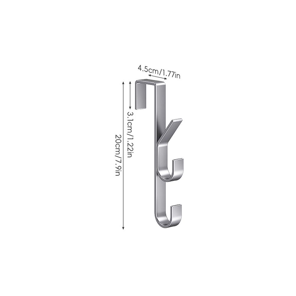 1 шт. Крючки над дверью Многофункциональный крючок на дверь сзади Вешалка для одежды Экономия места Вертикальный дизайн Крючок для хранения