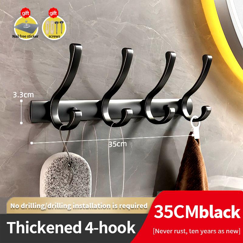 YUNJIEYA Черный/Белый/Цвет оружейной стали Дверные крючки Вешалка для одежды Хранение Спальня Крючок для одежды Настенный Кухонные аксессуары для ванной