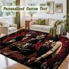 Crystal Velvet Square Rug Custom NameDeath Note Pattern Non Slip Home Floor Decor Rug