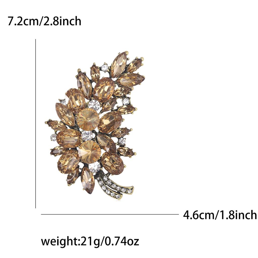 High-Grade Alloy Rhinestone Tree Brooch Exquisite Creative Women'S Cardigan Shawl Corsage Jewelry Pin