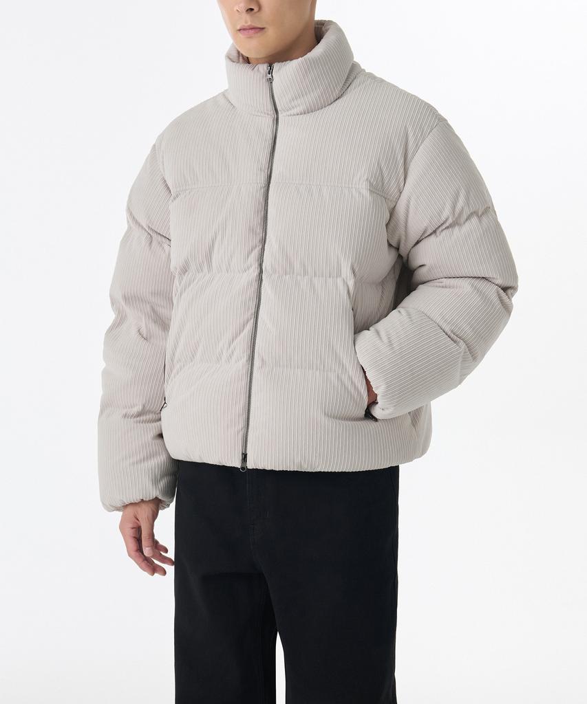 Musinsa Standard Corduroy Down Puffer Short Padded Jacket [Dusty Cream]