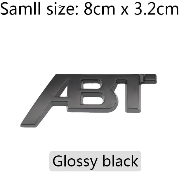 2pcs 3D Metal ABT Car Sticker Car Rear Trunk Letter Logo Badge For A4 A3 A5 A7 A7 Q3 Q7 Q5 TT RS6 RS3 Accessories