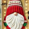Large Holiday Door Cover Christmas Funny Santa Claus/Gnome/Snowman/Wreath Hanging Backdrop Banner 70" Entrance Decoration x 35" Winter Porch Sign for