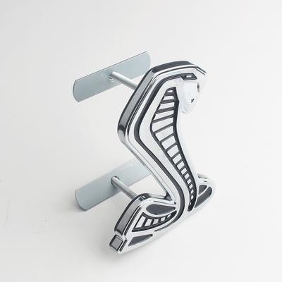 Эмблема передней решетки 11,8 см для Ford Mustang Shelby Cobra, значок тюнинга автомобиля, логотип, украшение, серебро