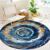 S Blue Vortex Round Rug Nonslip Area Rug Office Chair Mat Carpet For Living Room Bedroom Home Decor