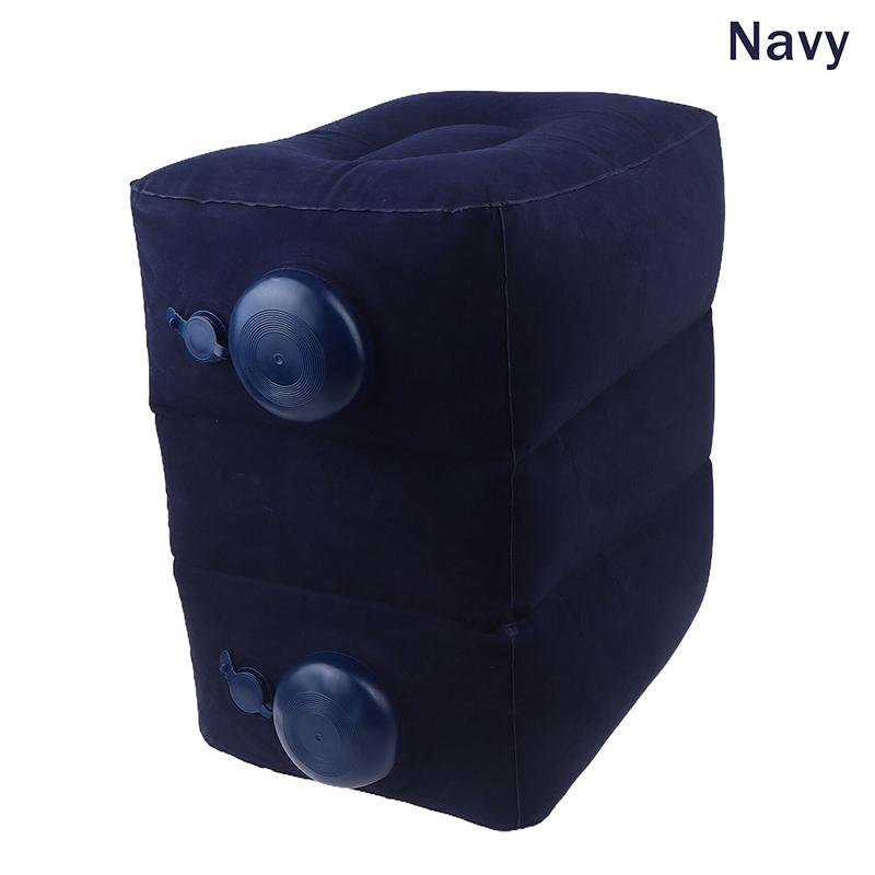 Надувная подушка-подставка для ног ПВХ Полет Сон Подставка для ног Подушка для отдыха 3 слоя Регулируемая высота Автобус для путешествий Автомобиль Подушка для отдыха ног