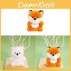 Cute Animal Fox Plush Doll Keychain With Polyester Filling Kids Backpack Pendant