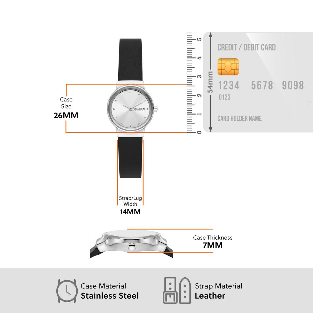 Часы FREJA LILLE SKW3119 Черные [Skagen] Женские