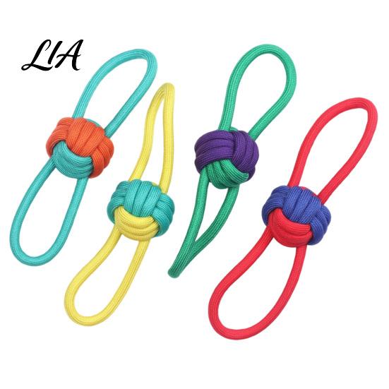 Thoughtful Gifts for Dog Lovers Woven Braided Rope Toy, Durable Cotton Knotted Chew Aggressive Essential Supplies New Pets Interactive Tug-of-War Ring