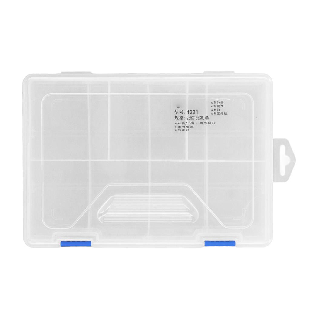 Коробка с отделениями 2-ярусная 8 ячеек Органайзер для мелких деталей Прозрачный полипропиленовый контейнер для хранения с регулируемыми перегородками