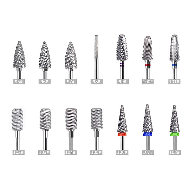 Пилки для ногтей из вольфрамовой стали с хвостовиком для электрической маникюрной машинки