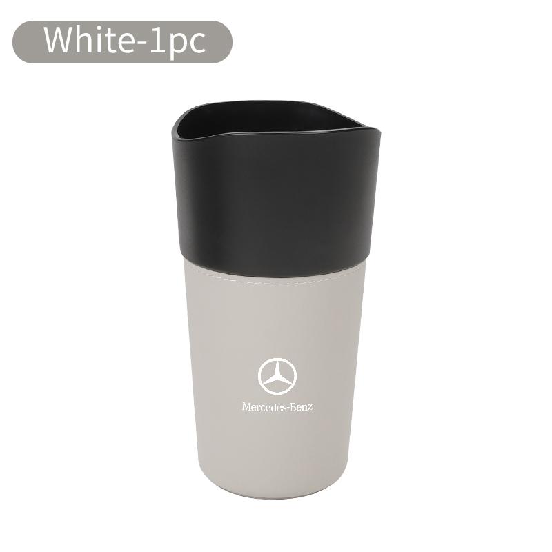 Car Mini Trash Can Cup Holder Accessory Garbage Organizer For Benz C180 C300 W124 W176 W177 C200 C260 GLC CLE CLA AMG