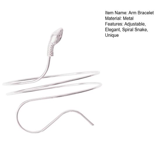 Металлический браслет на руку, спиральный браслет в виде змеи, регулируемый открытый браслет-манжета для женщин, девушек, жен, дочерей