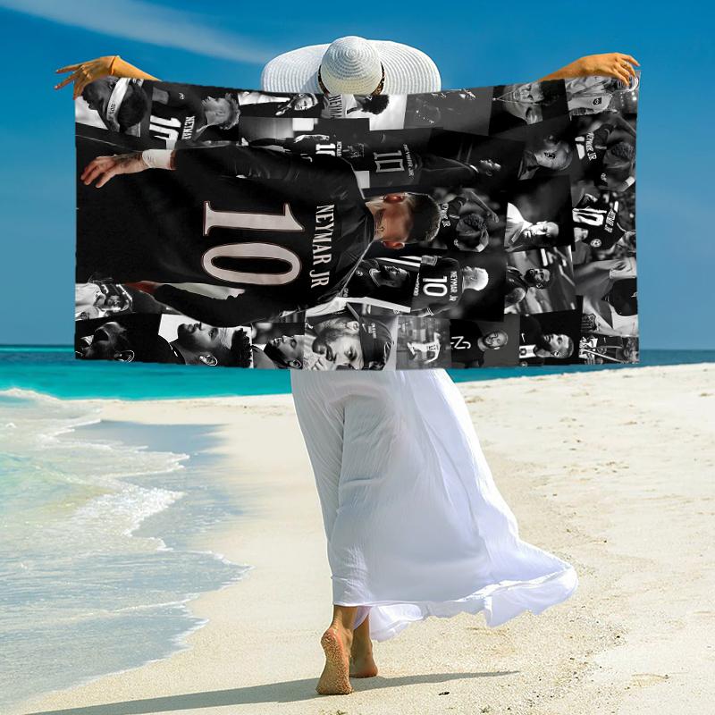 1pc Football Players Celebration Microfiber Quick Dry Beach Towel Absorbent Soft Oversized Sand Free Towel for Travel Pool Gym Swimming Yoga 20a124
