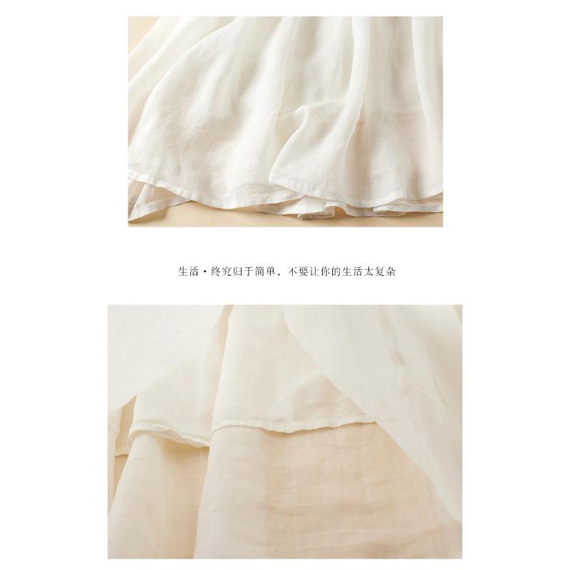 Летняя юбка-бюстье средней длины в двухслойном стиле Literary Vintage